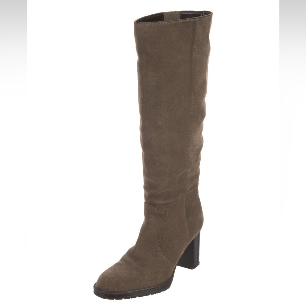 Aquatalia Brown Suede Knee-High Riding Boots – Size 7 - Picture 2 of 5